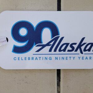ALASKA AIRLINES 90TH ANNIVERSARY LUGGAGE TAG